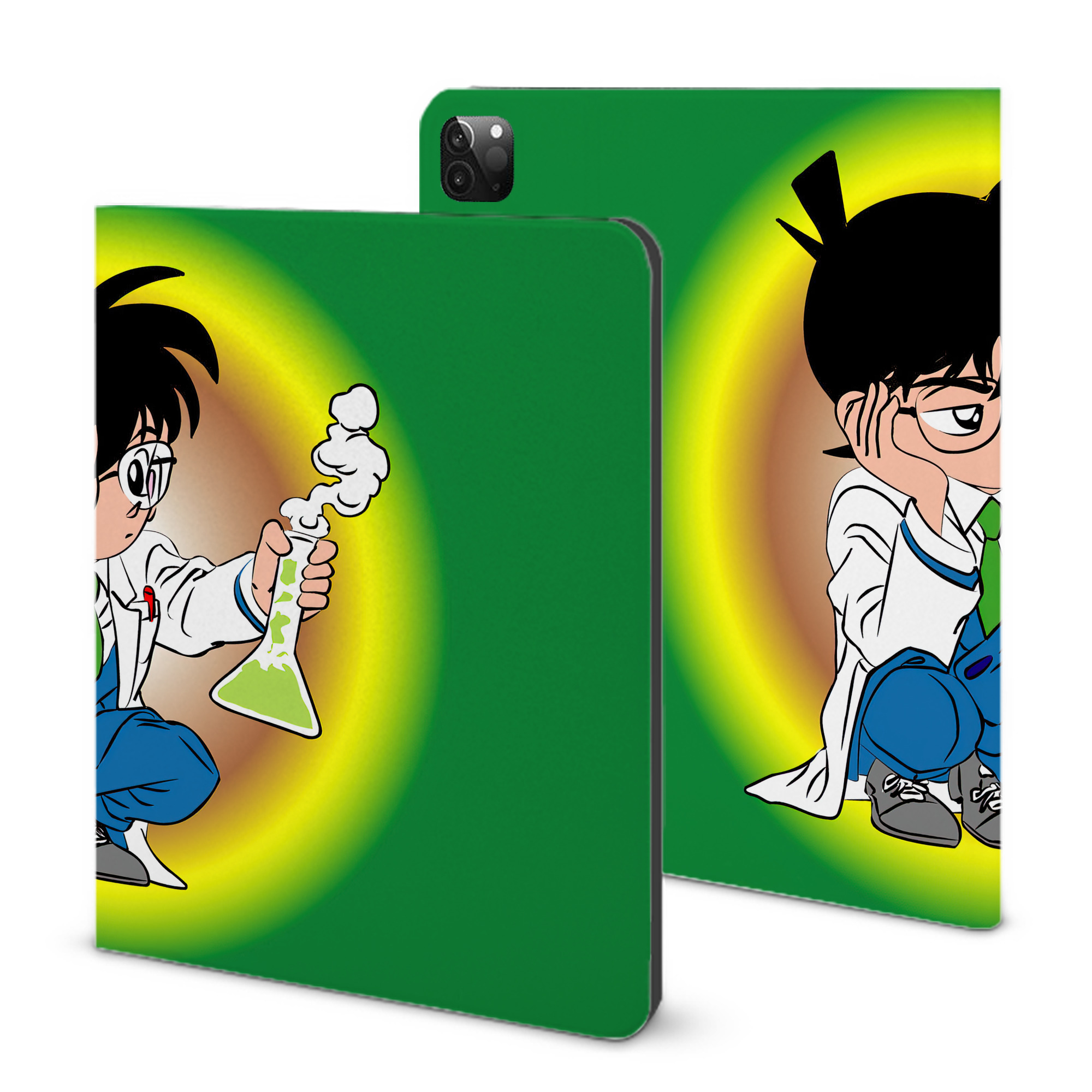 （画像用） 名探偵コナン Detective Conan IPadケース ペンホルダー付き ブックスタイルデザイン